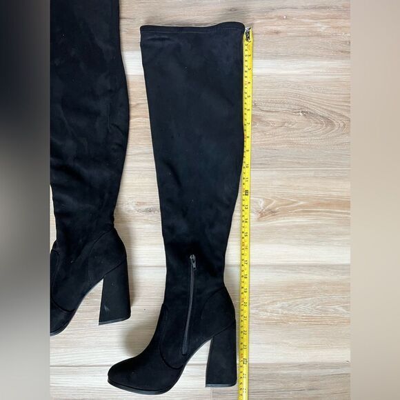 JESSICA SIMPSON Brixten Over The Knee Suede Black Boots Size 6 - Picture 9 of 10